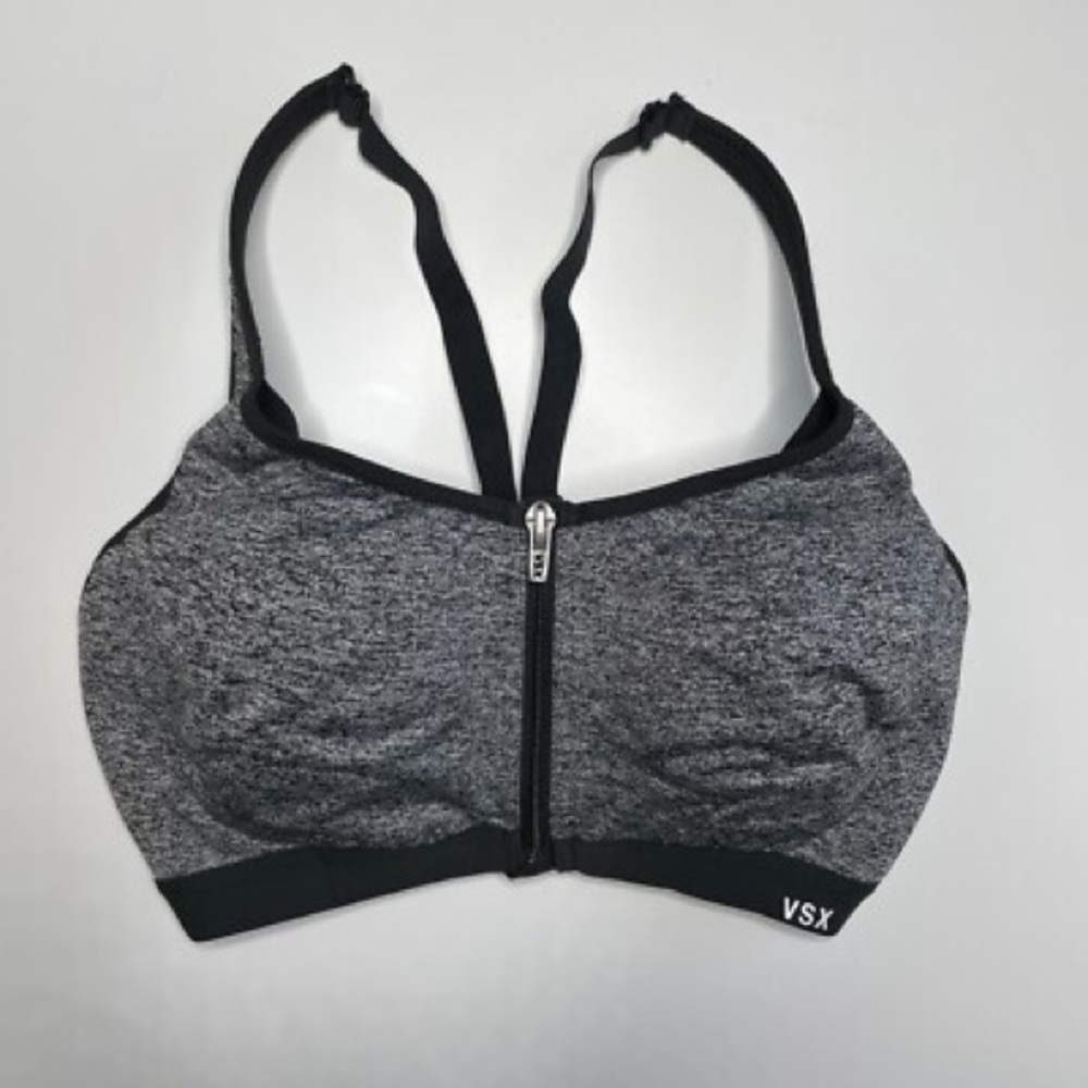 VSX Heathered Black Sports Bra